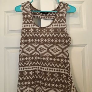 Aztec print tank top